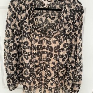 Beautiful Rebecca Taylor kaleidoscope silk blouse.